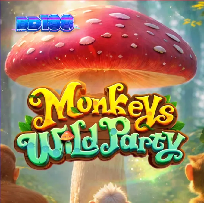Monkeys Wild Party স্লট গেমের রঙিন জঙ্গল থিম এবং প্রতীকসমূহ